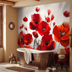 Moonlit Poppies Floral Wall Mural
