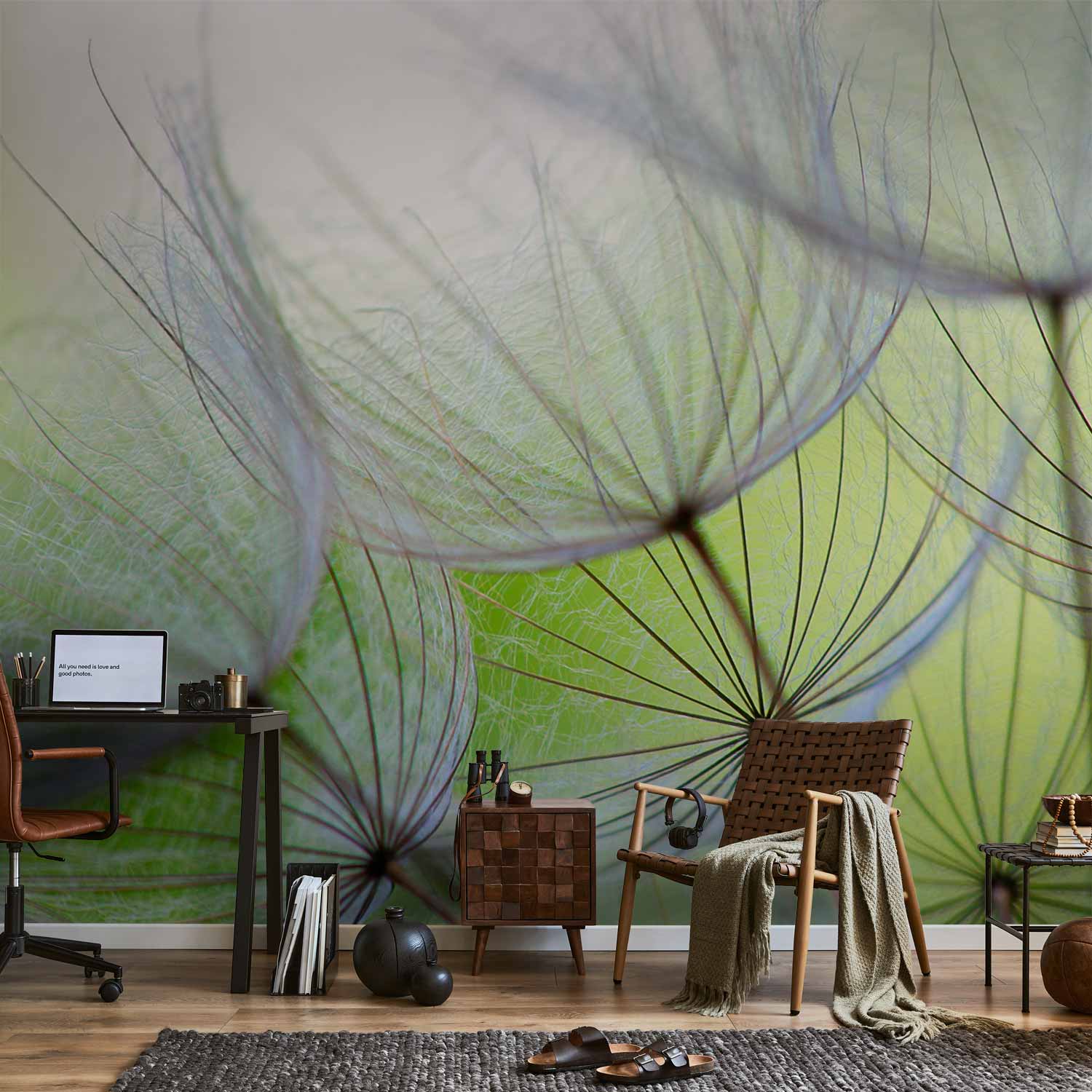 Fleeting Dandelion Flowers Nature Wall Mural