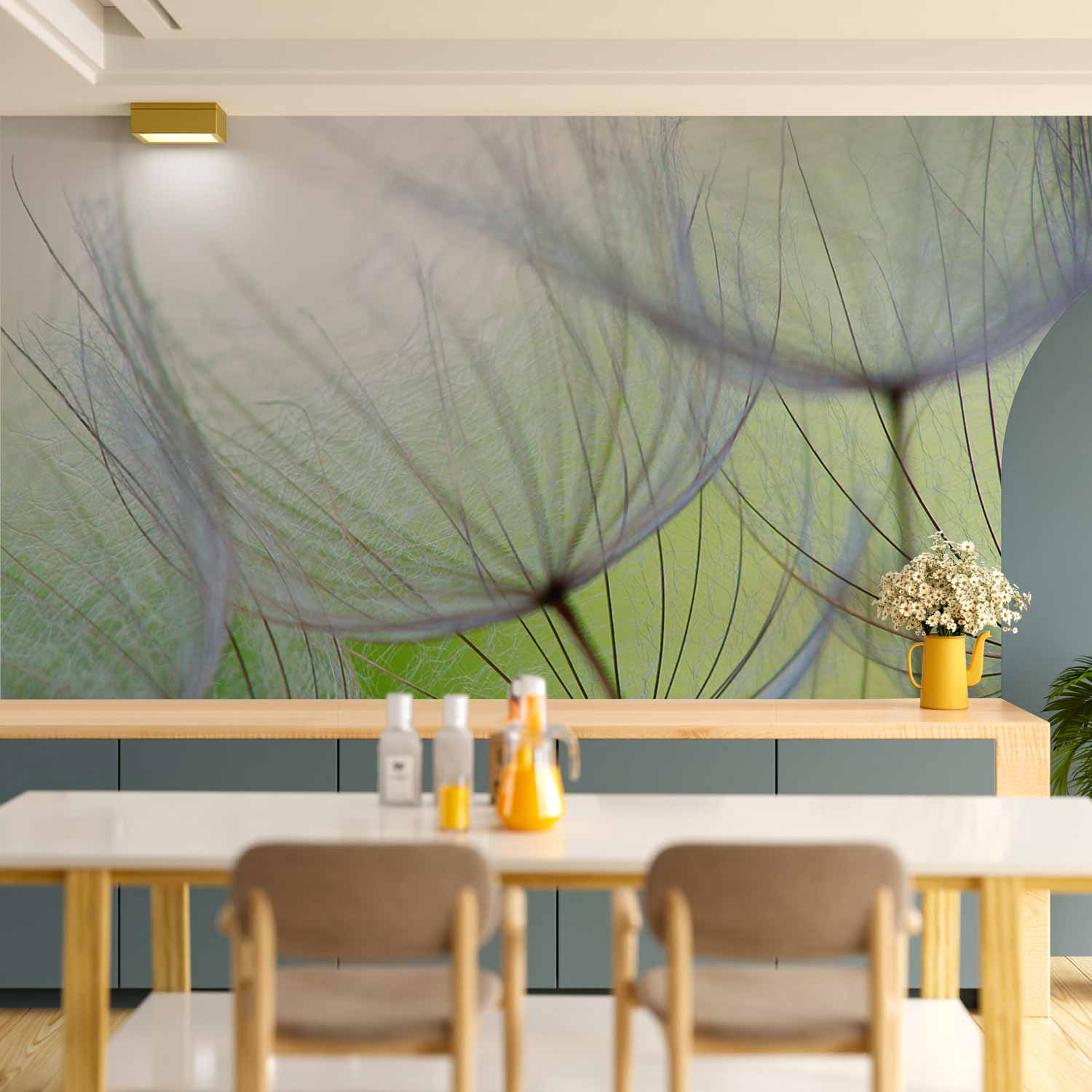 Fleeting Dandelion Flowers Nature Wall Mural