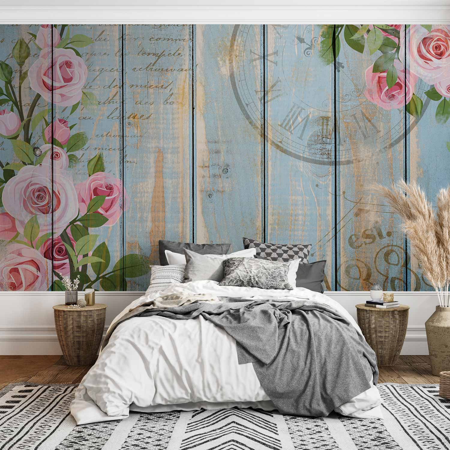 Vintage Garden Floral Wall Mural
