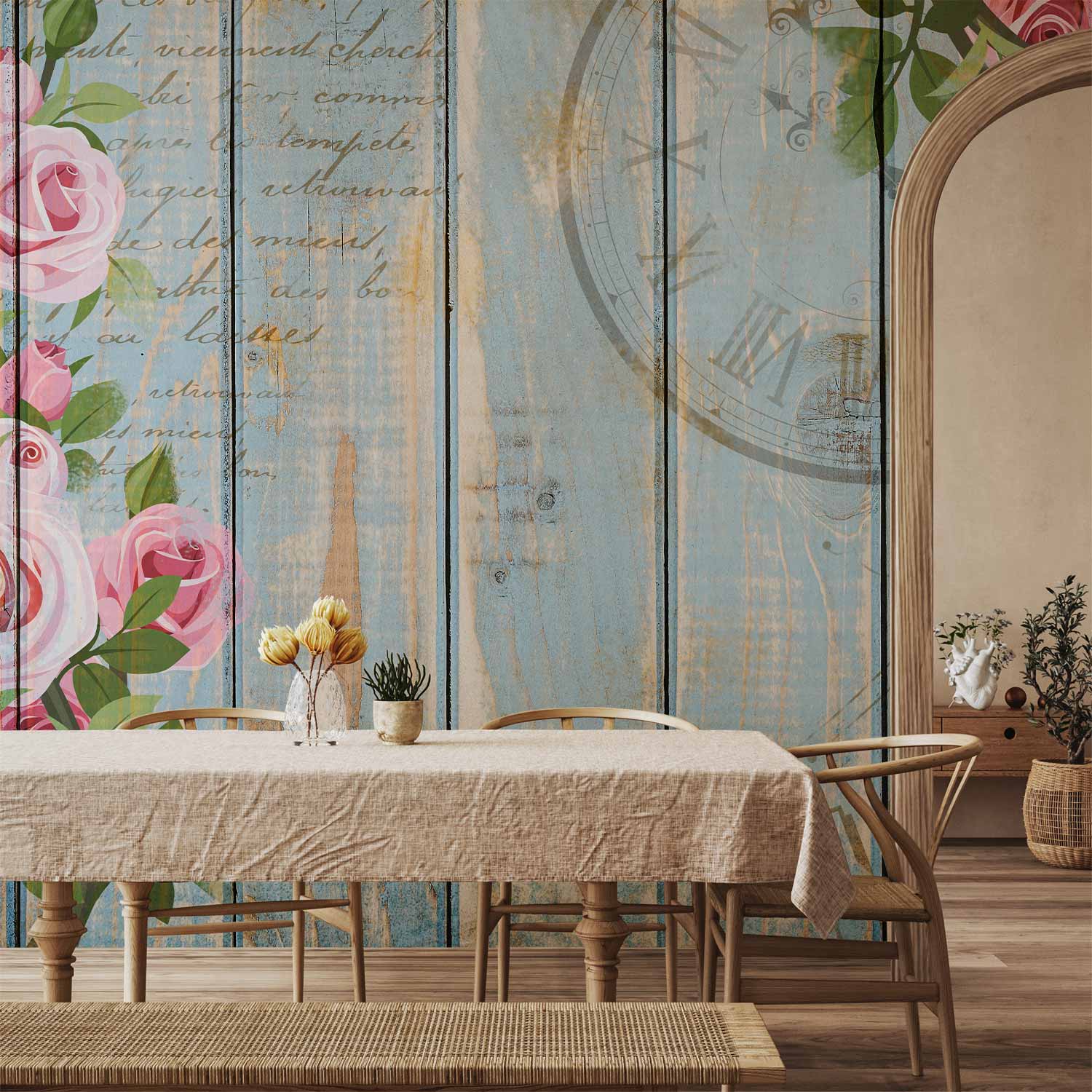 Vintage Garden Floral Wall Mural