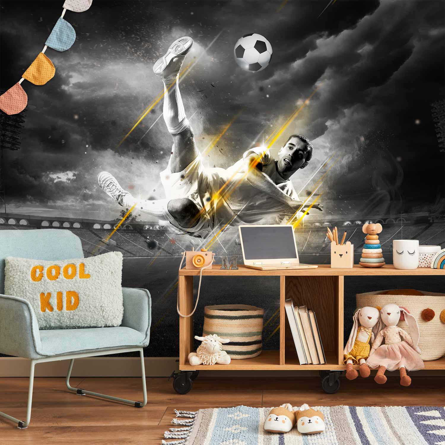 Football Legend Action Wall Mural