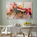 Windblown Poppies Floral Canvas Print
