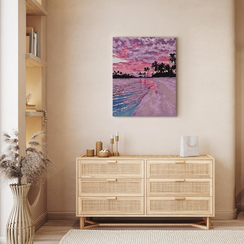 Paradise Sunset Beach Paint by Numbers Kit