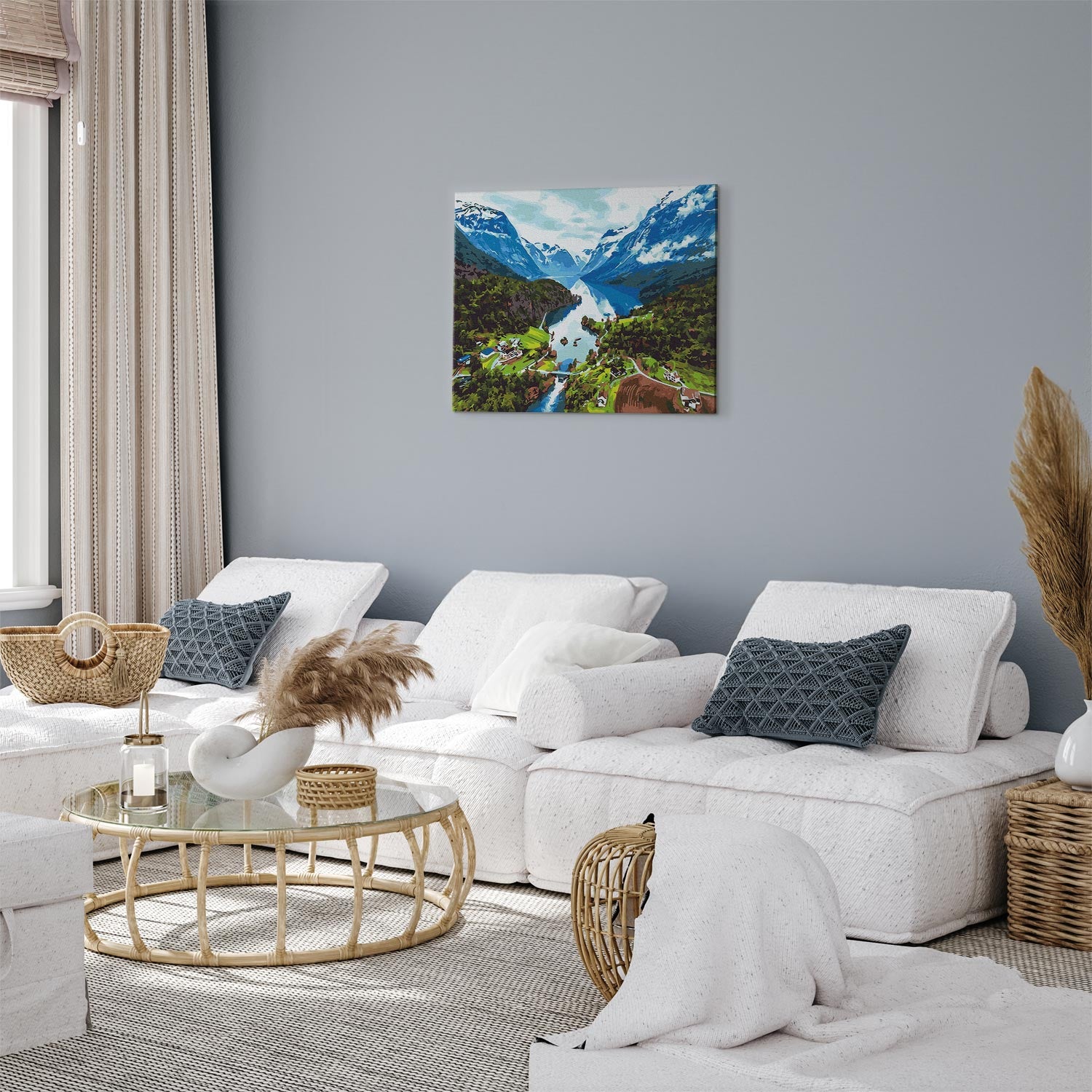 Alpine Valley Mountains Paint by Numbers Kit