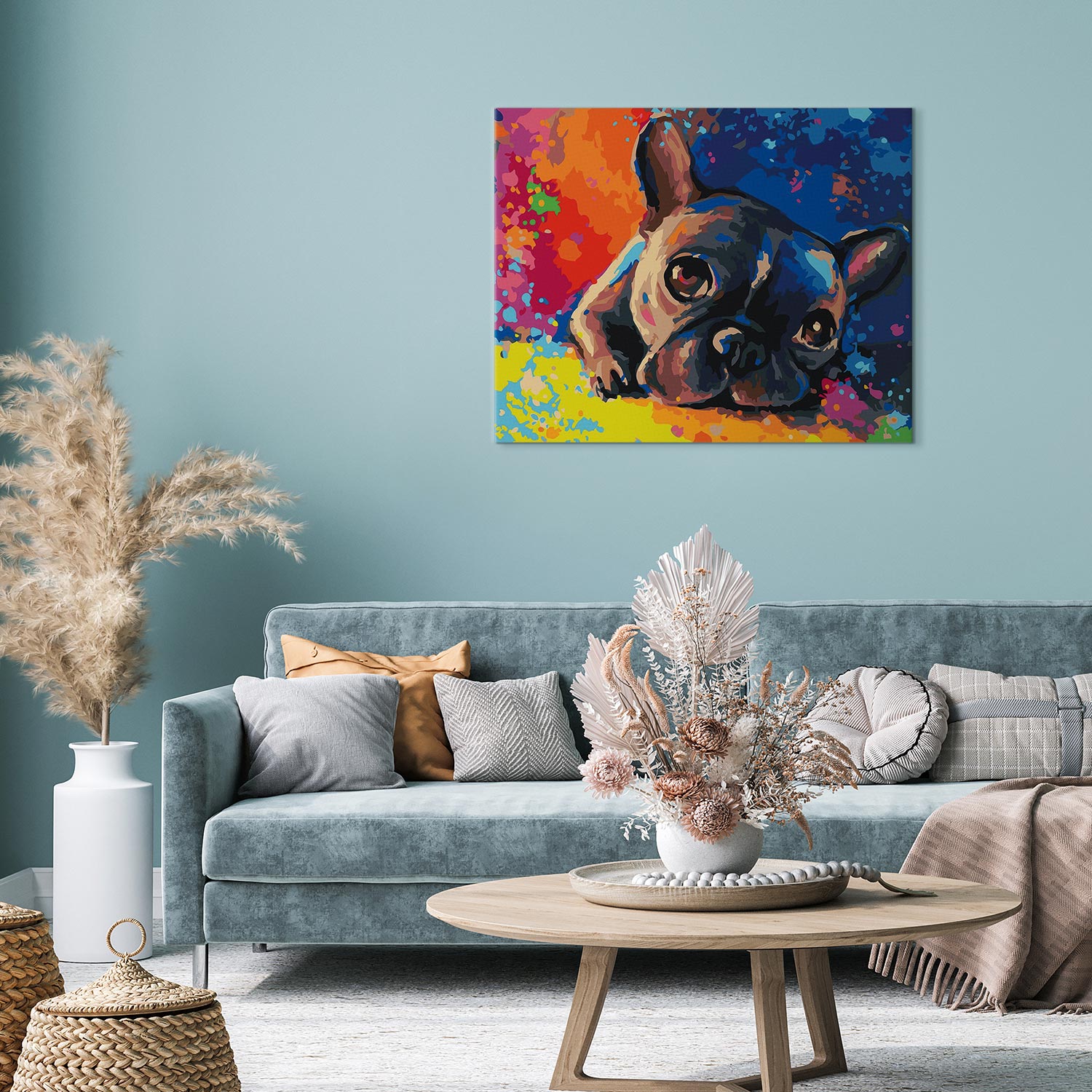 Colourful French Bulldog Paint by Numbers Kit