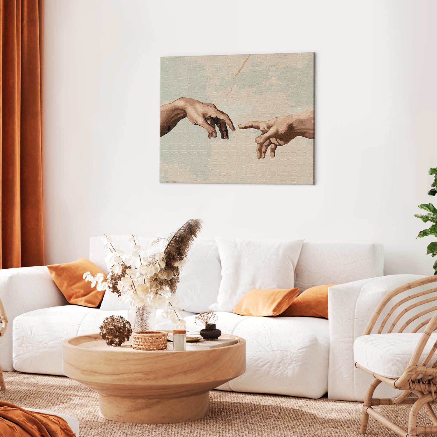 Michelangelo Creation of Adam Classic Paint by Numbers