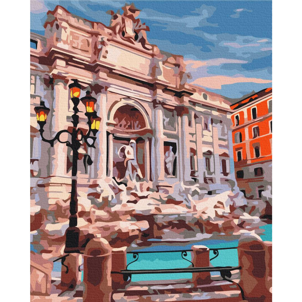 Trevi Fountain Rome Landmark Paint by Numbers Kit
