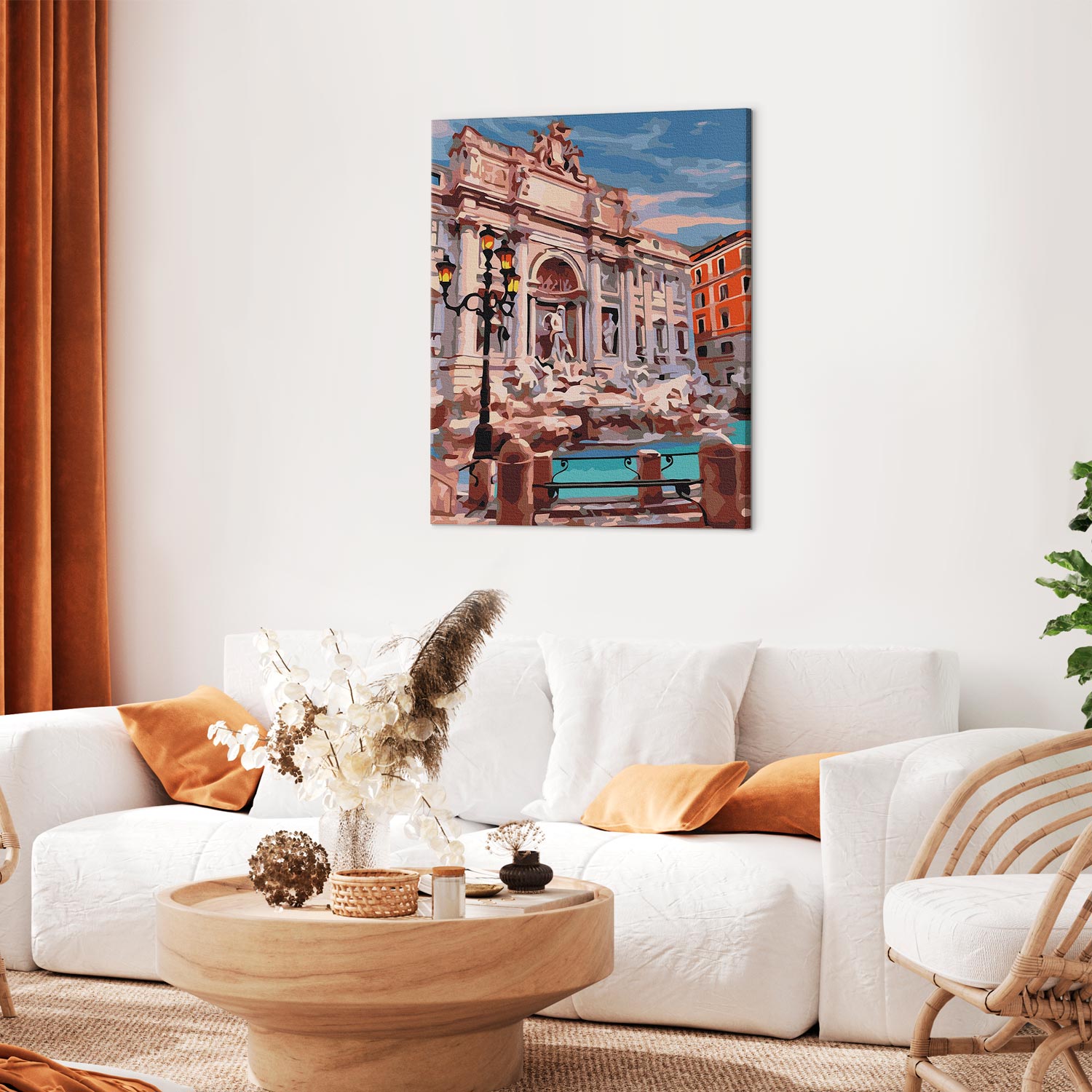 Trevi Fountain Rome Landmark Paint by Numbers Kit