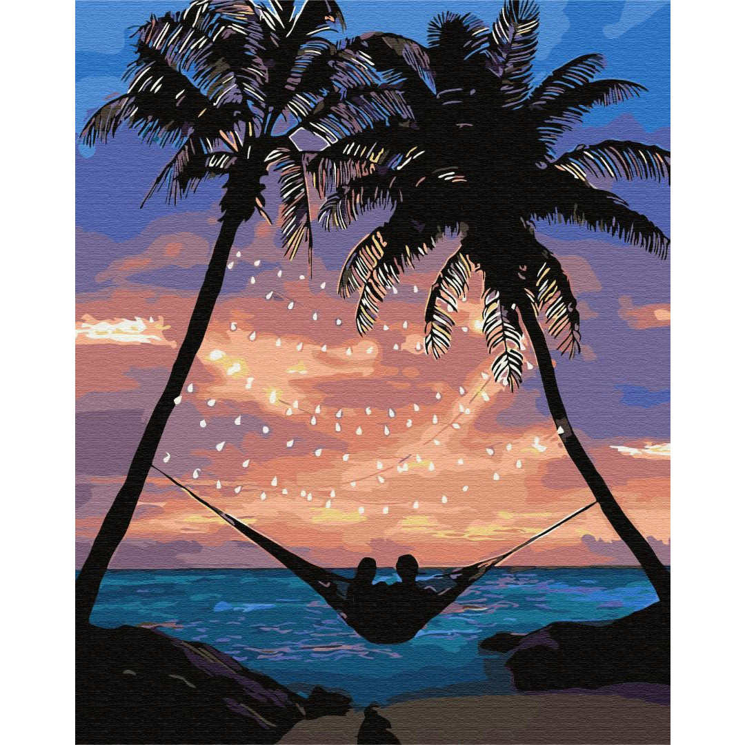 Romantic Beach Couple Paint by Numbers Kit
