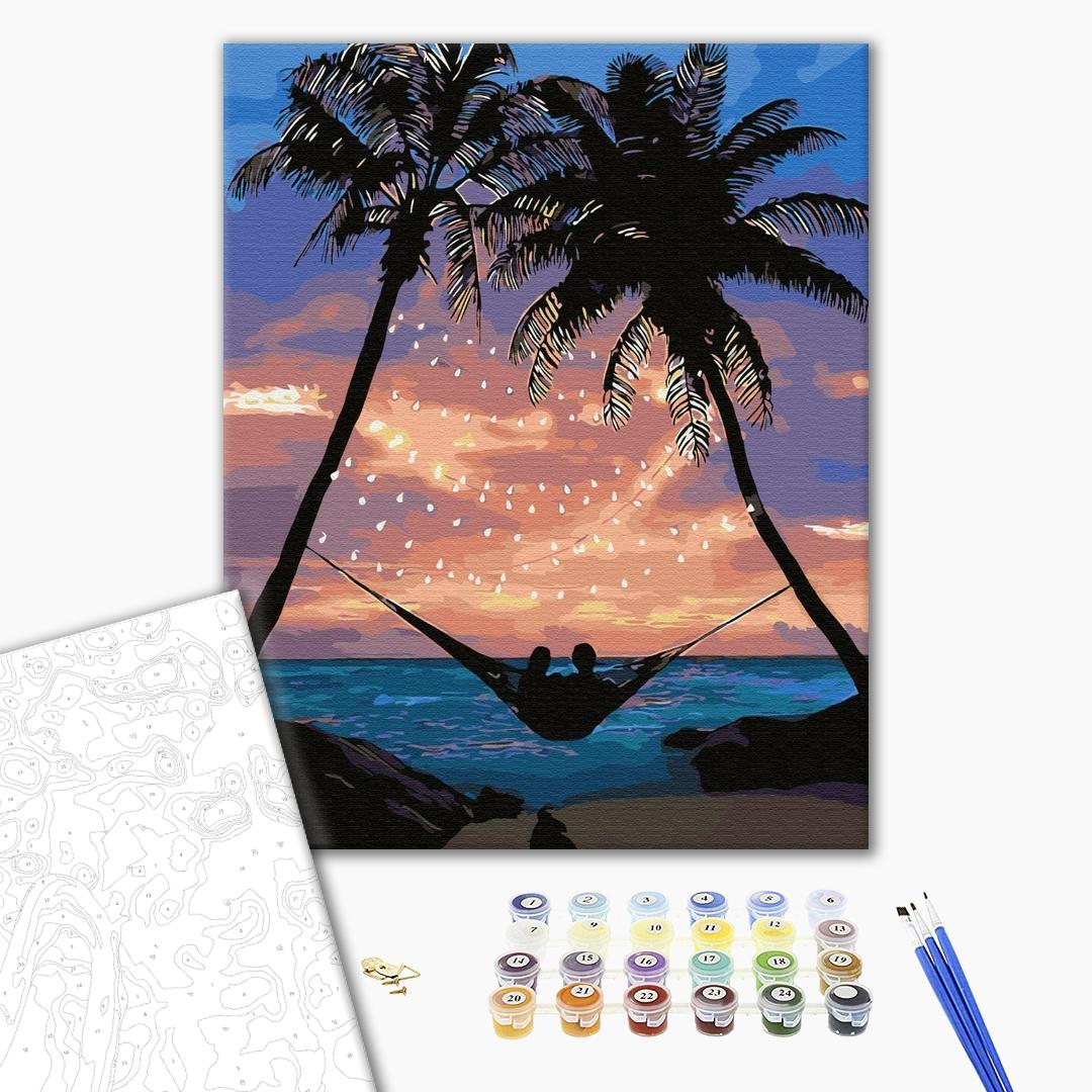 Romantic Beach Couple Paint by Numbers Kit