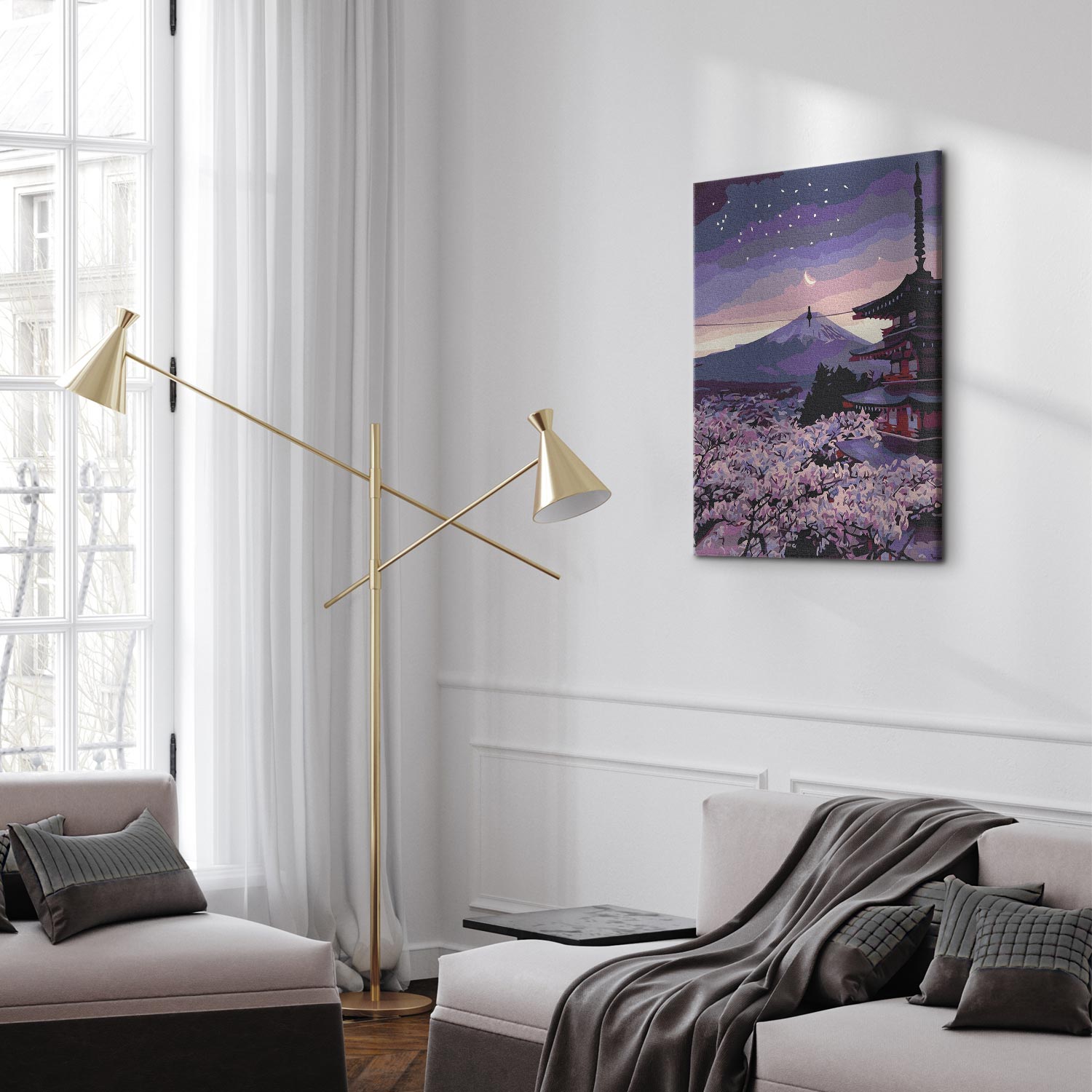 Twilight Japan Landscape Paint by Numbers Kit