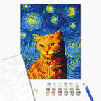 Van Gogh Cat Animals Paint by Numbers