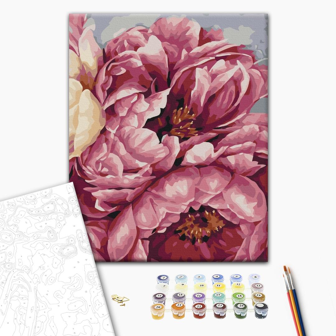Blooming Peonies Floral Paint by Numbers Kit