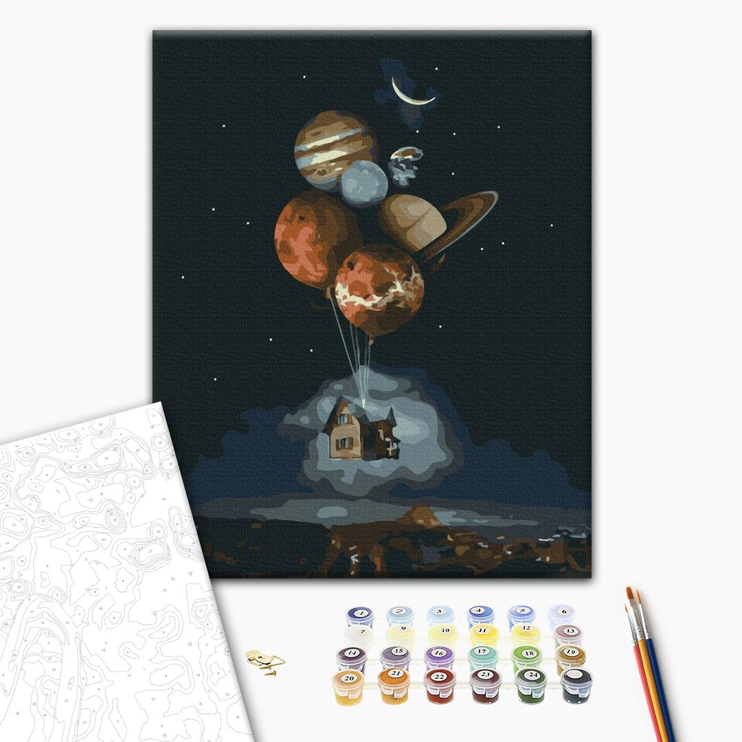 Cosmic Planets Landscape Paint by Numbers Kit