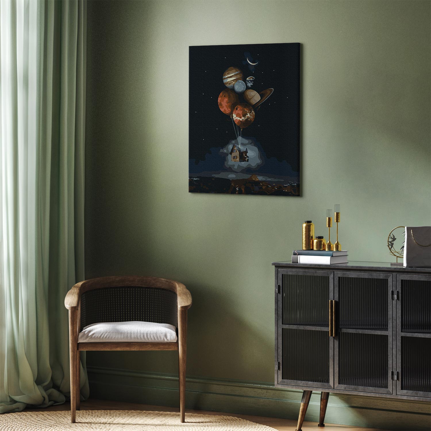 Cosmic Planets Landscape Paint by Numbers Kit