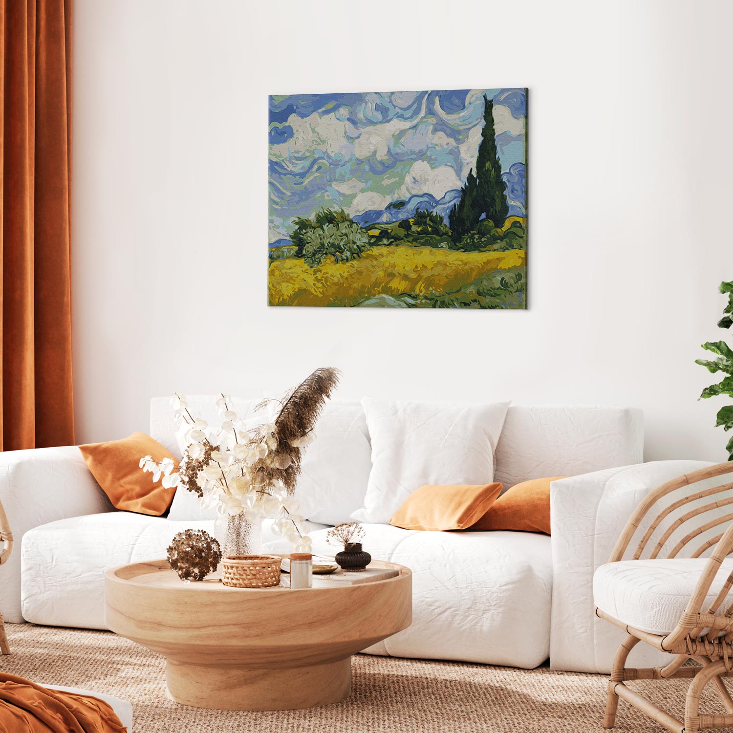 Van Gogh Wheat Field with Cypresses Paint by Numbers Kit