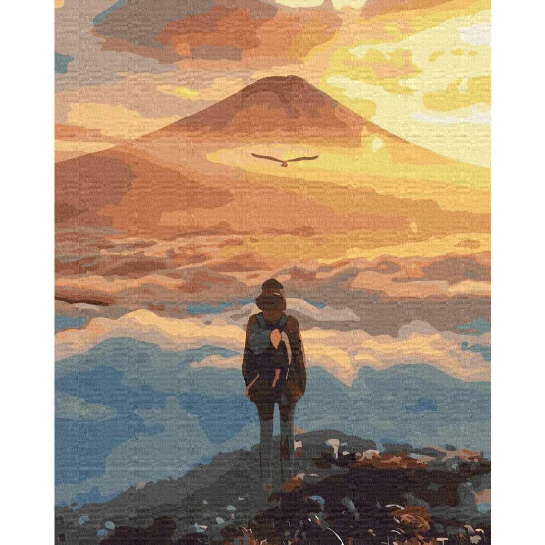 Mountain Summit at Dawn Paint by Numbers Kit