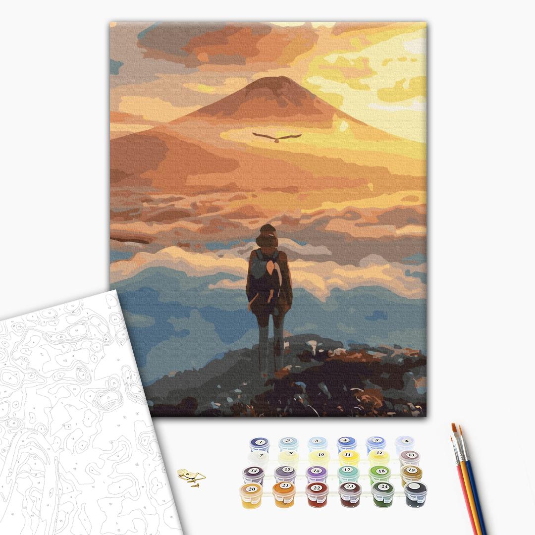 Mountain Summit at Dawn Paint by Numbers Kit