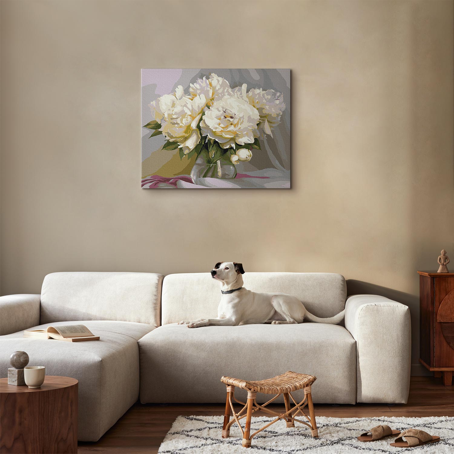 Innocent Peonies Floral Paint by Numbers Kit