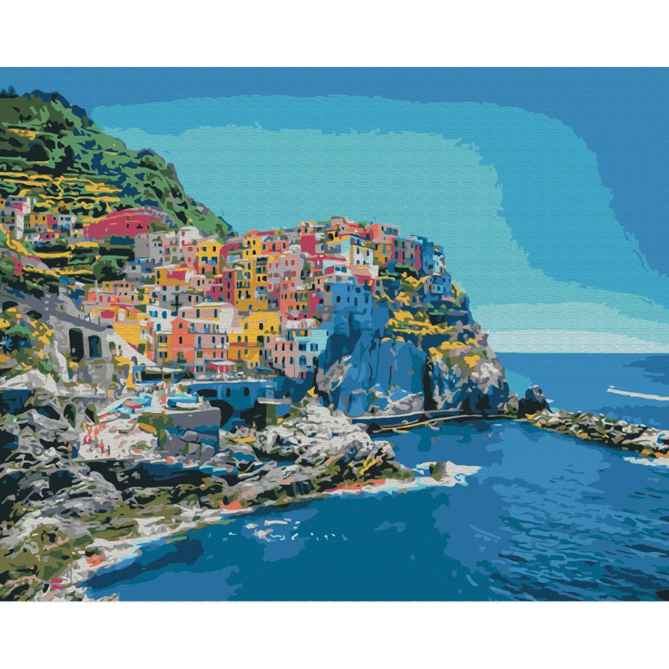 Colourful Italian Town Paint by Numbers Kit