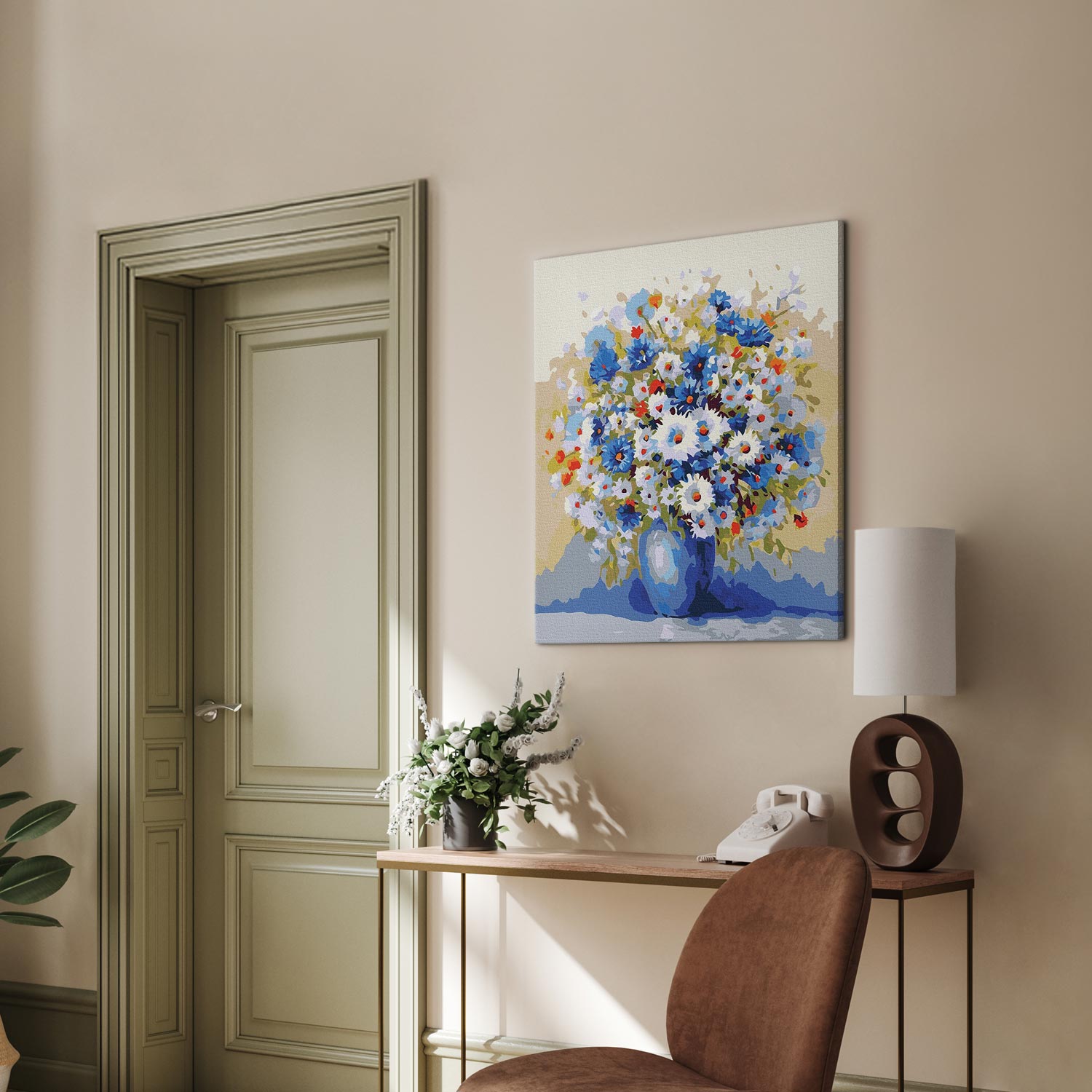 Wildflower Bouquet Vase Floral Paint by Numbers