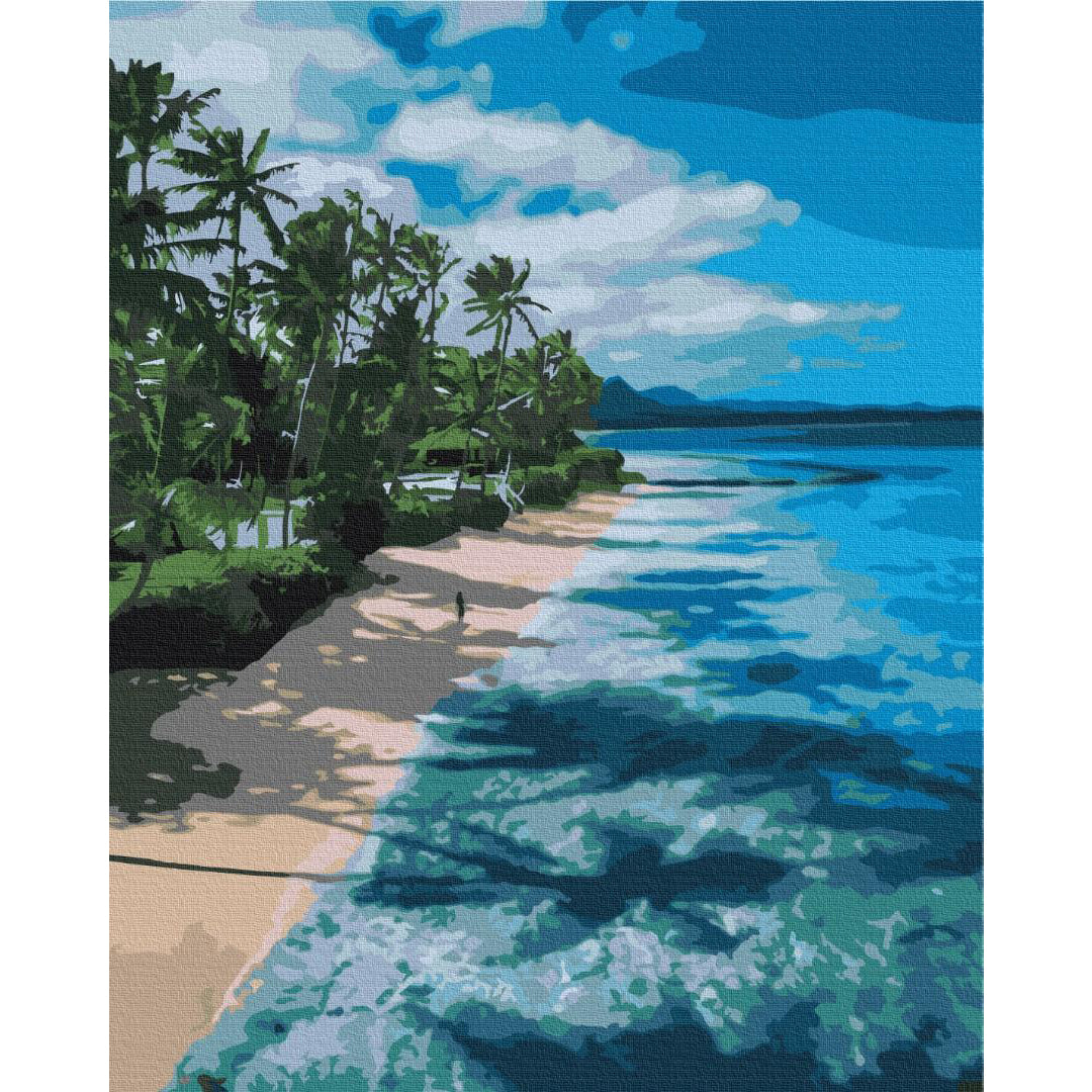 Paradise Beach Landscape Paint by Numbers Kit