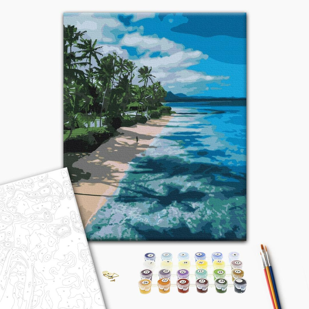 Paradise Beach Landscape Paint by Numbers Kit
