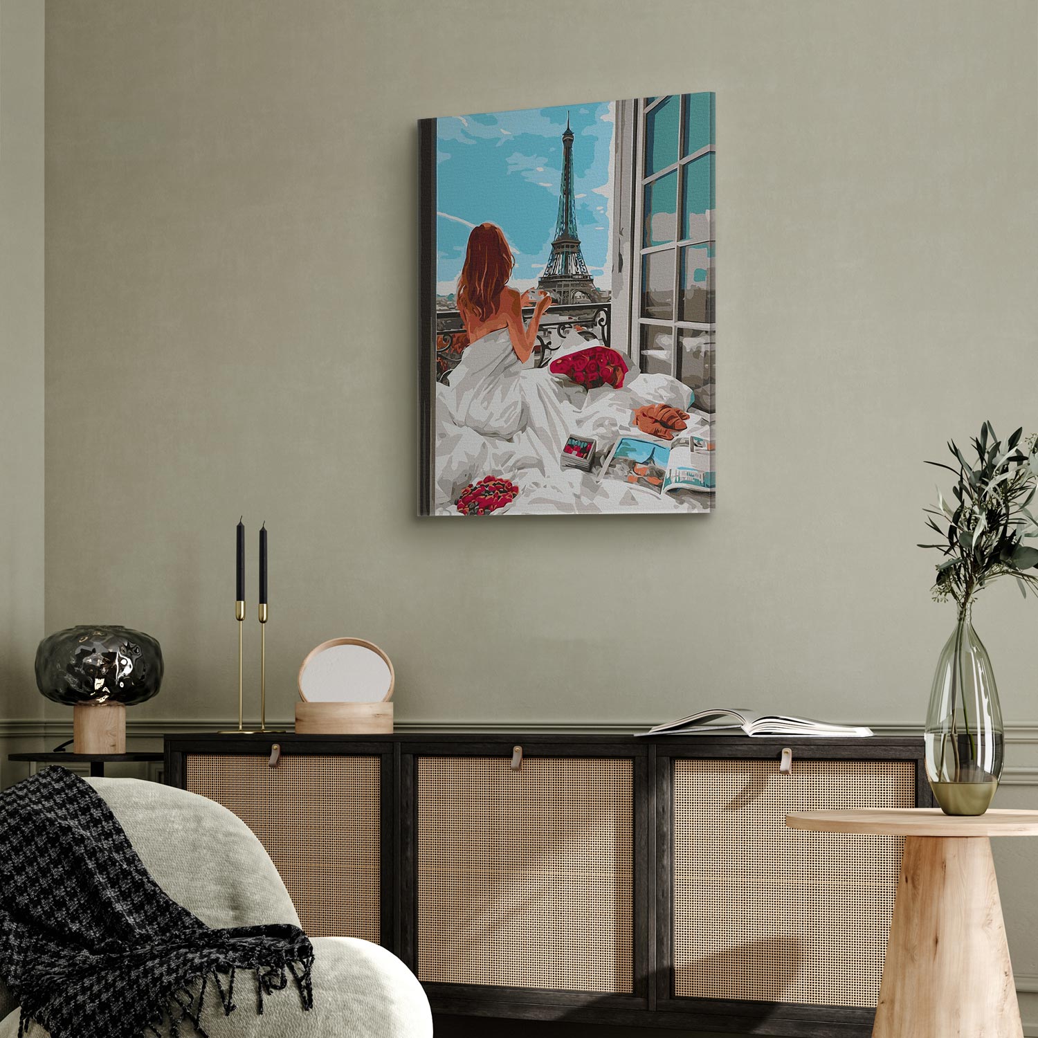 Eiffel Tower Paris Women Paint by Numbers Kit