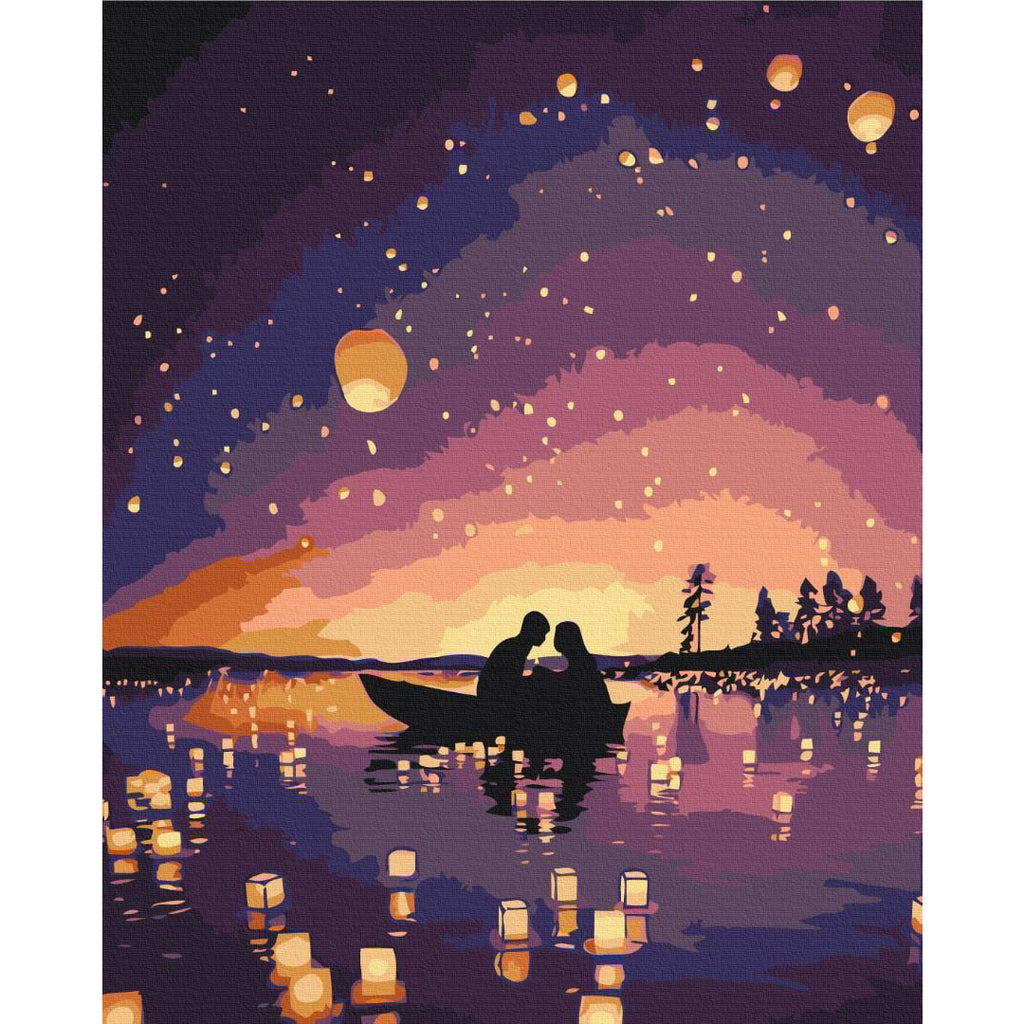 Lanternlit Boat Date Romantic Paint by Numbers Kit