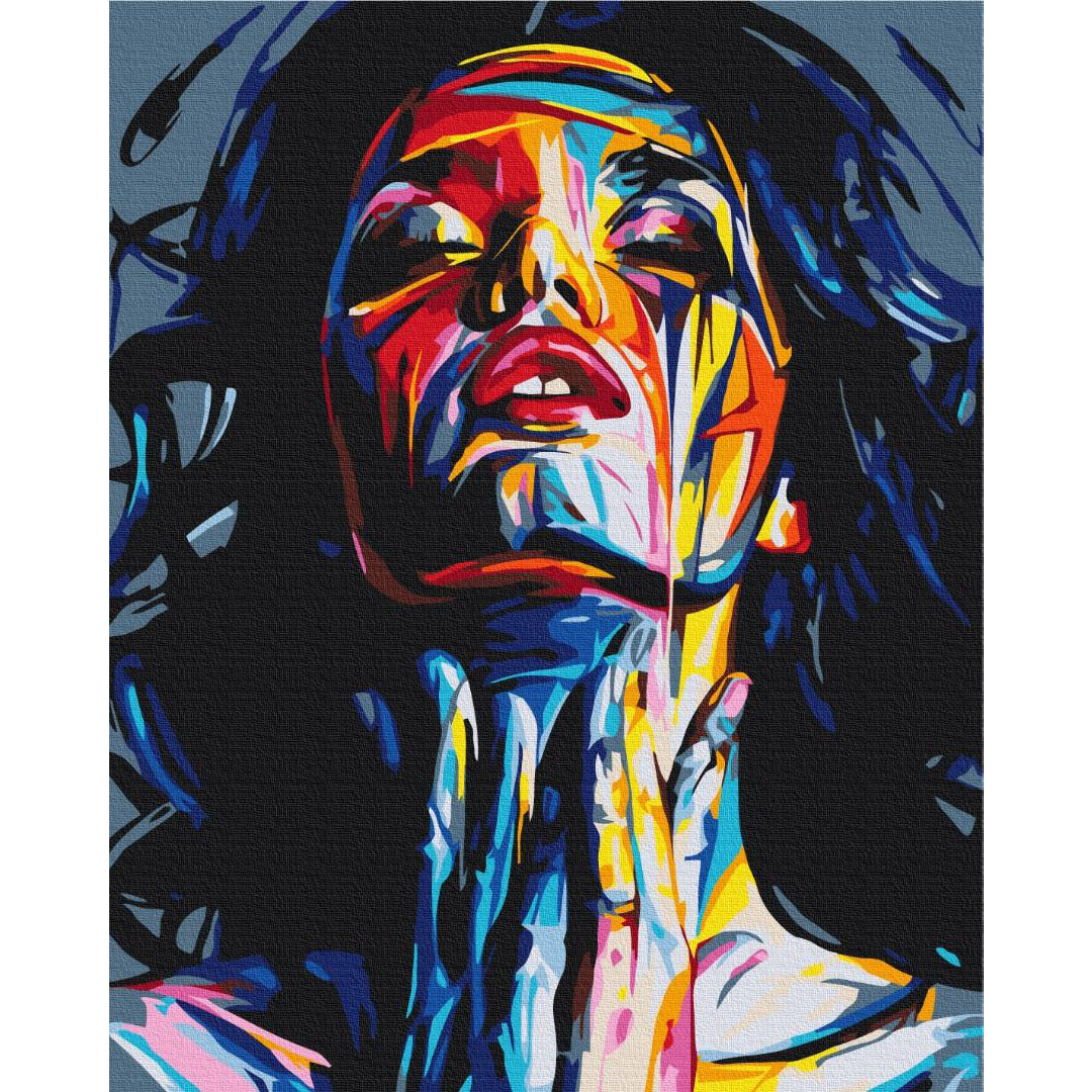 Colourful Female Portrait Paint by Numbers