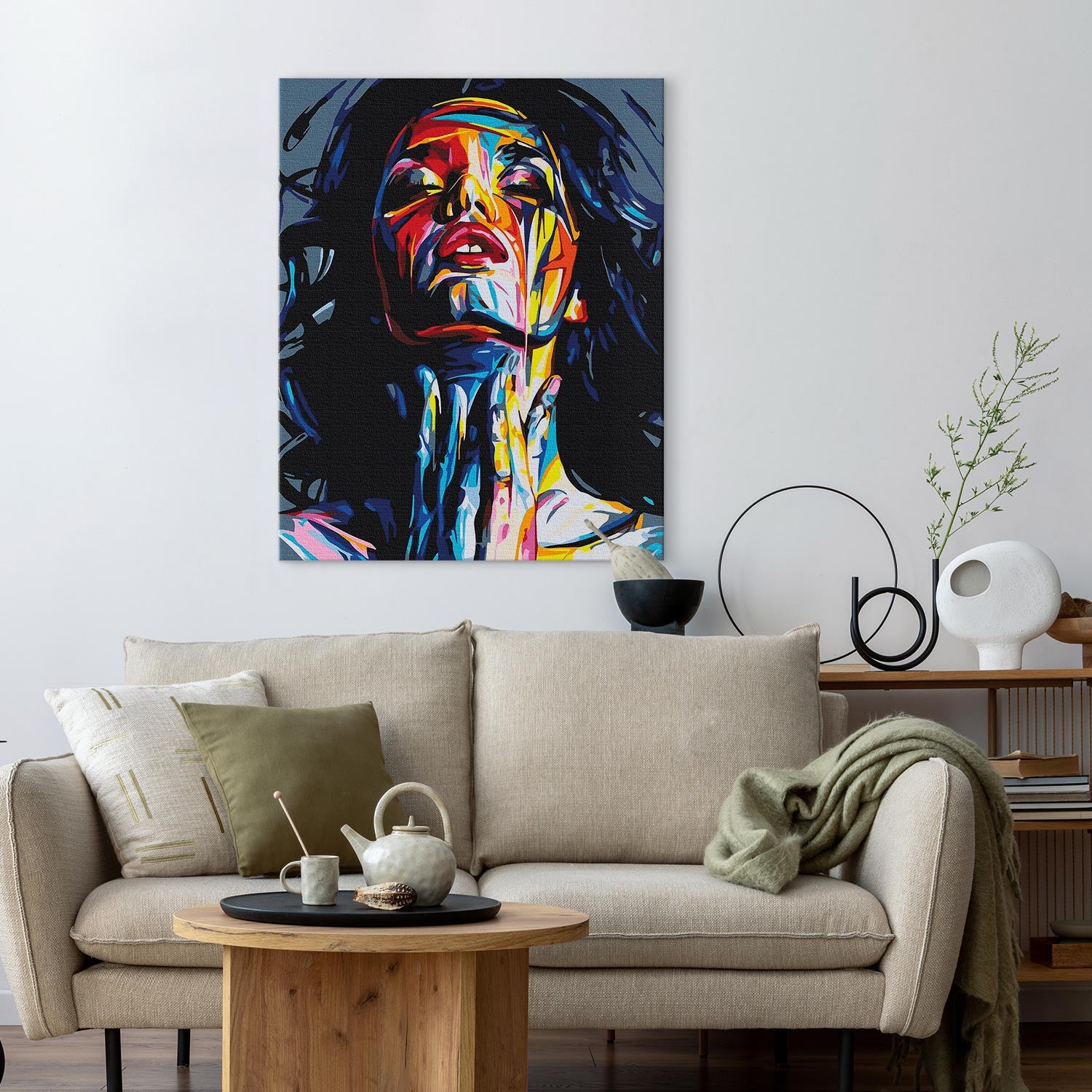 Colourful Female Portrait Paint by Numbers