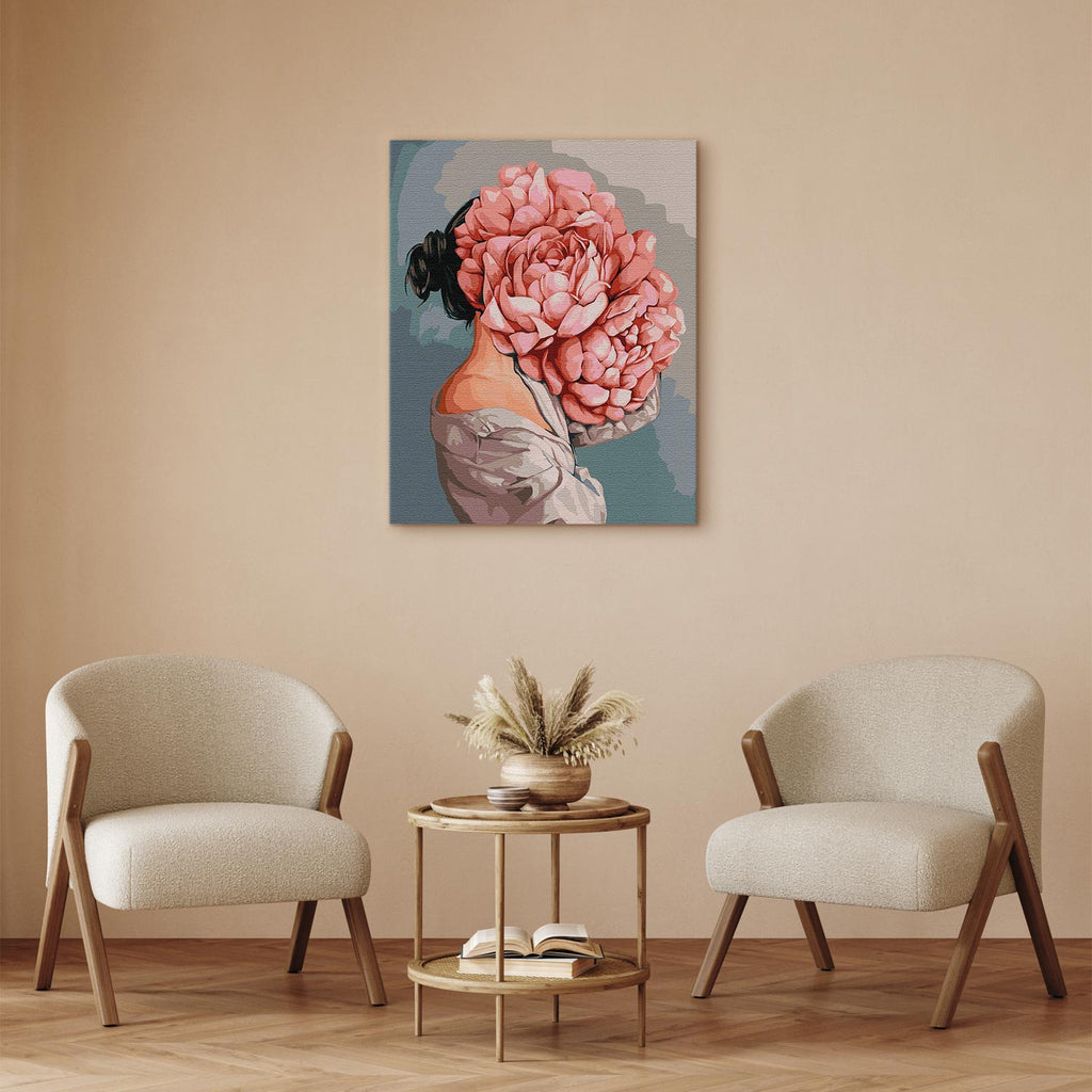 Peony Bouquet Portrait Floral Paint by Numbers Kit