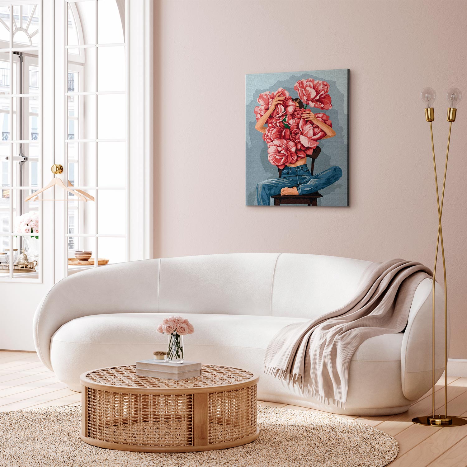 Peony Bouquet Floral Paint by Numbers Kit