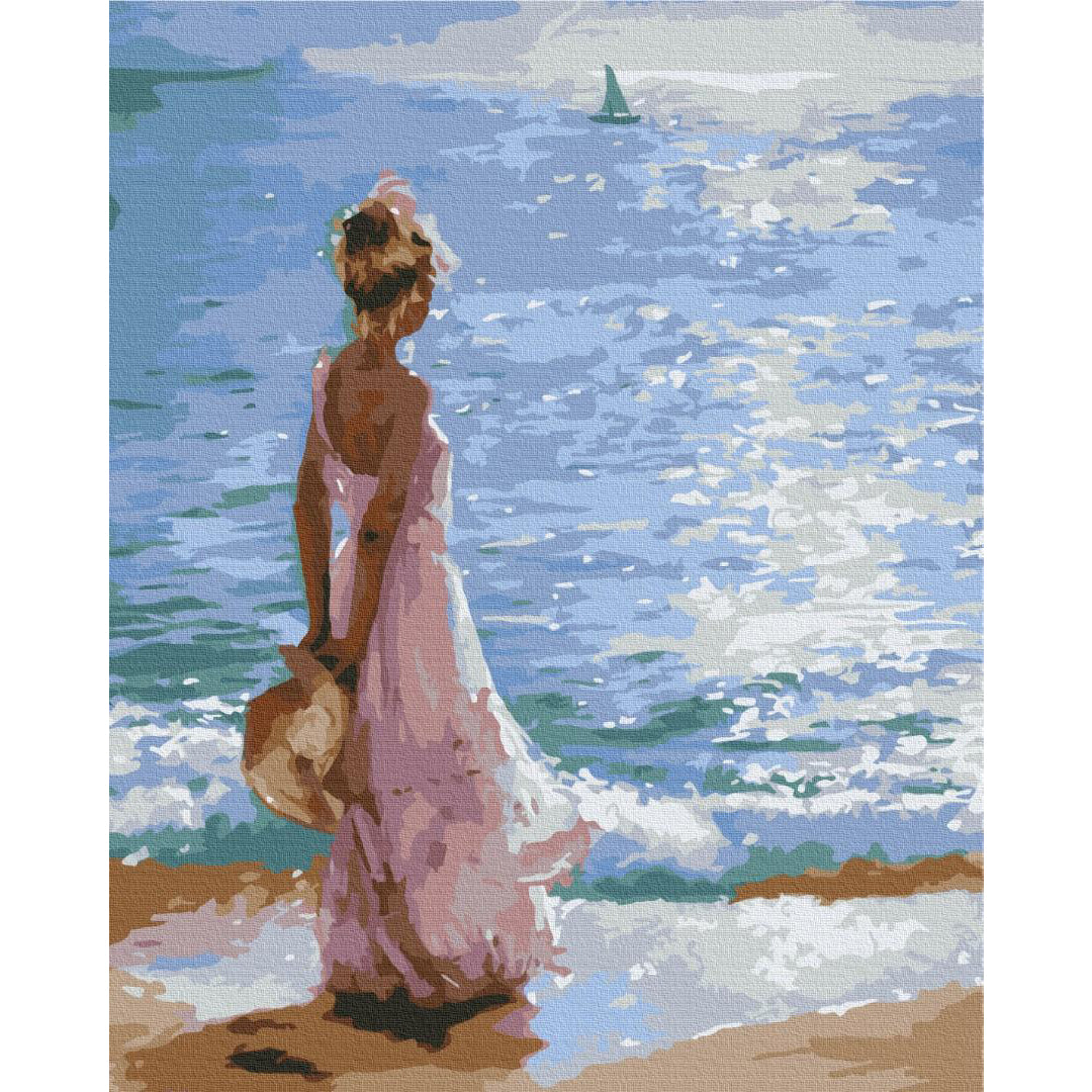 Woman Gazing at the Sea Paint by Numbers