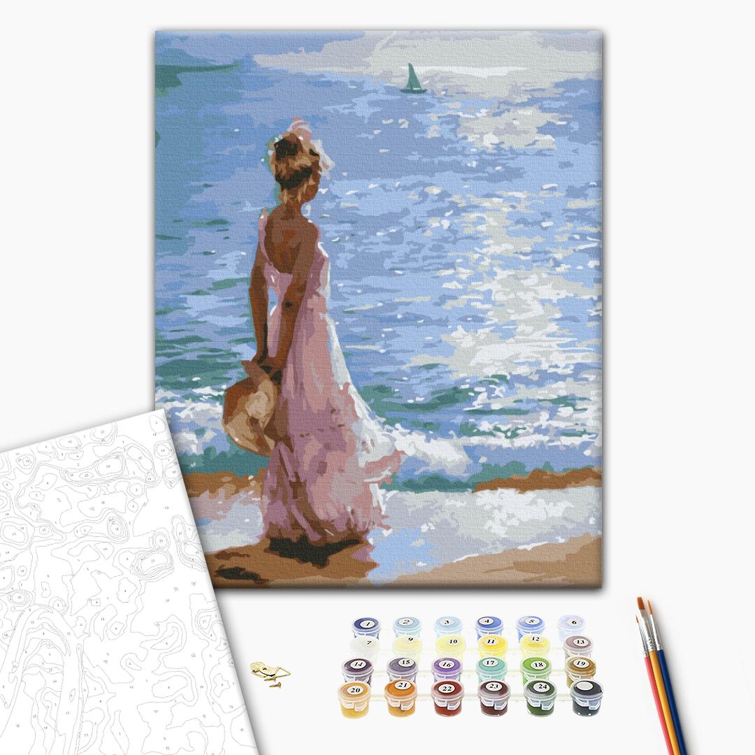 Woman Gazing at the Sea Paint by Numbers