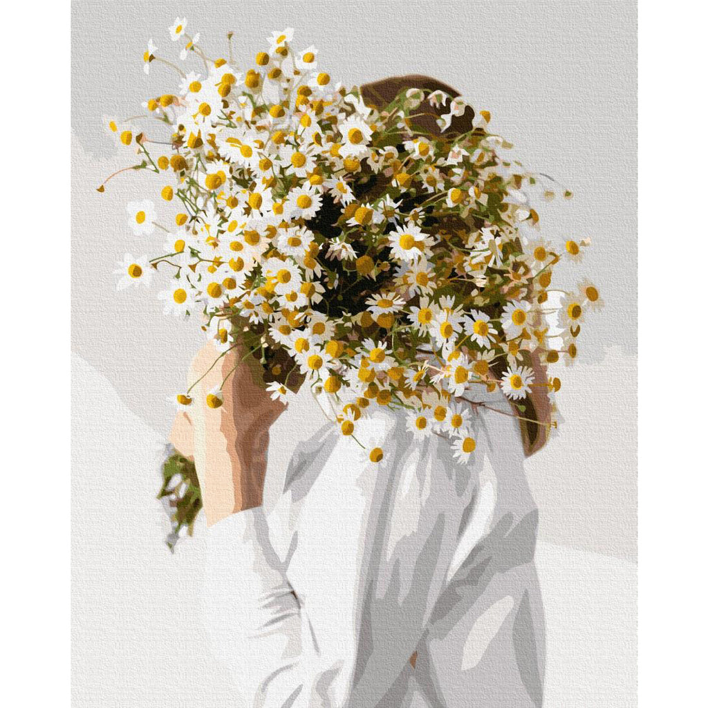 Chamomile Fan Floral Paint by Numbers
