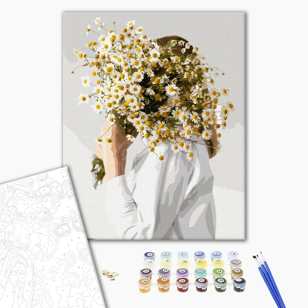 Chamomile Fan Floral Paint by Numbers