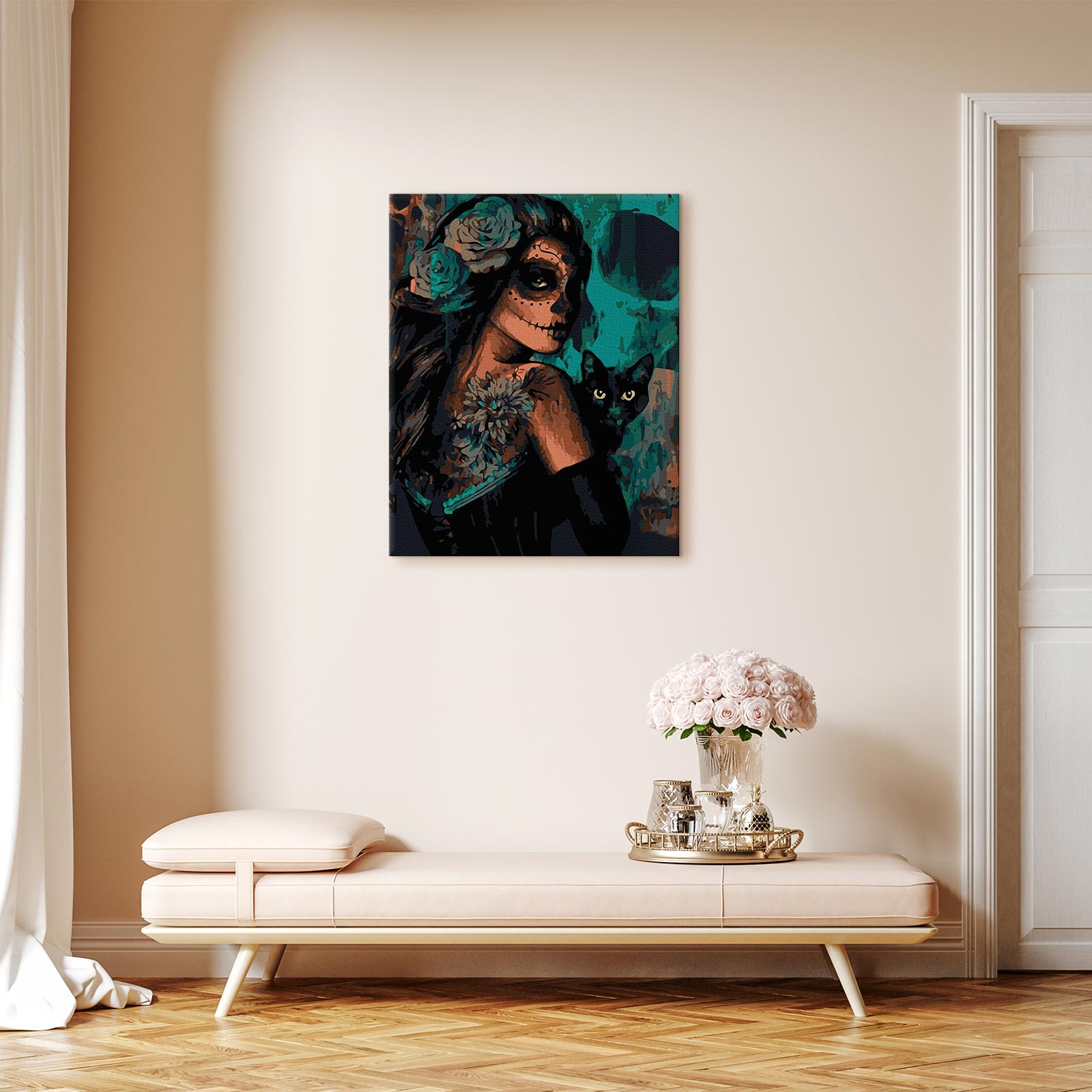 Halloween Cats and Women Paint by Numbers Kit