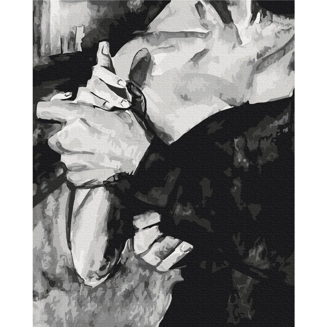 Black and White People Touch Paint by Numbers Kit