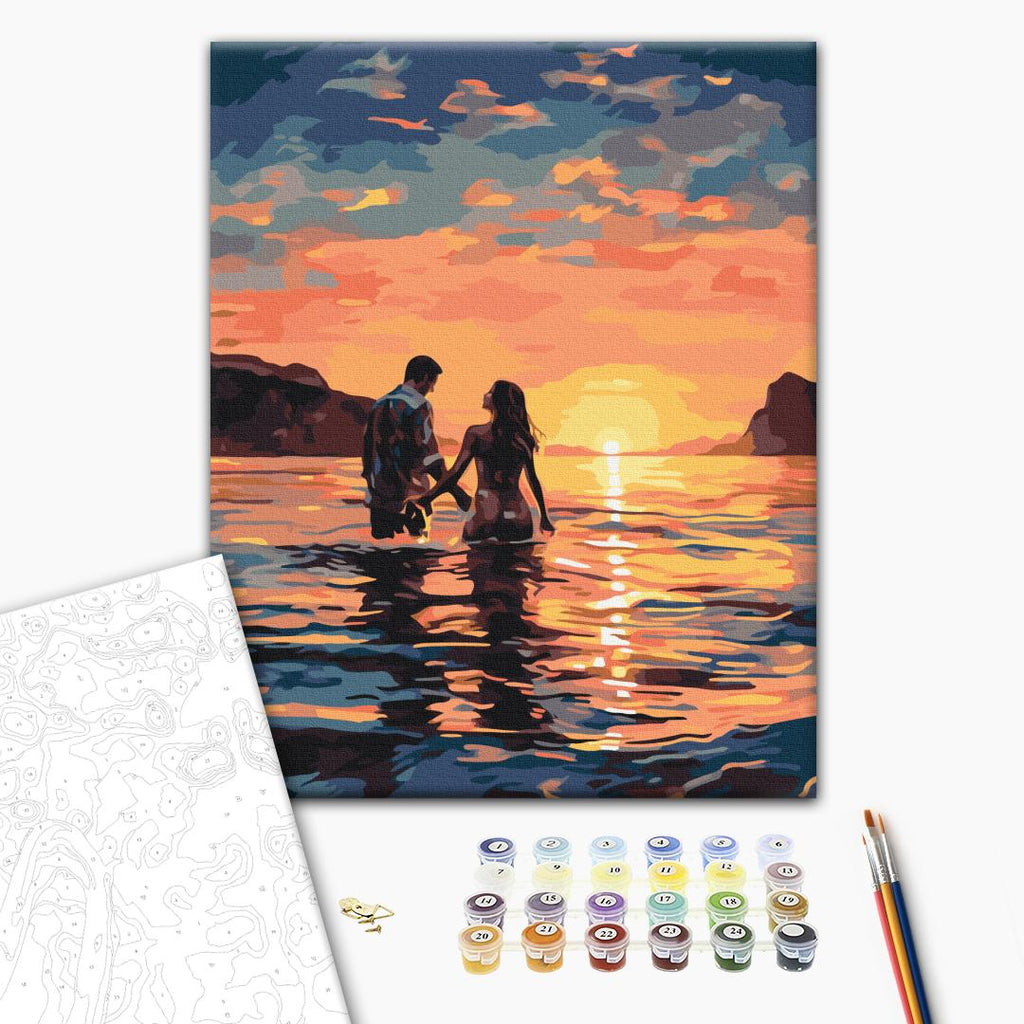 Lovers at Sunrise Romantic Paint by Numbers Kit