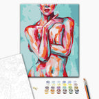 Nude Female Figure Contemporary Paint by Numbers Kit