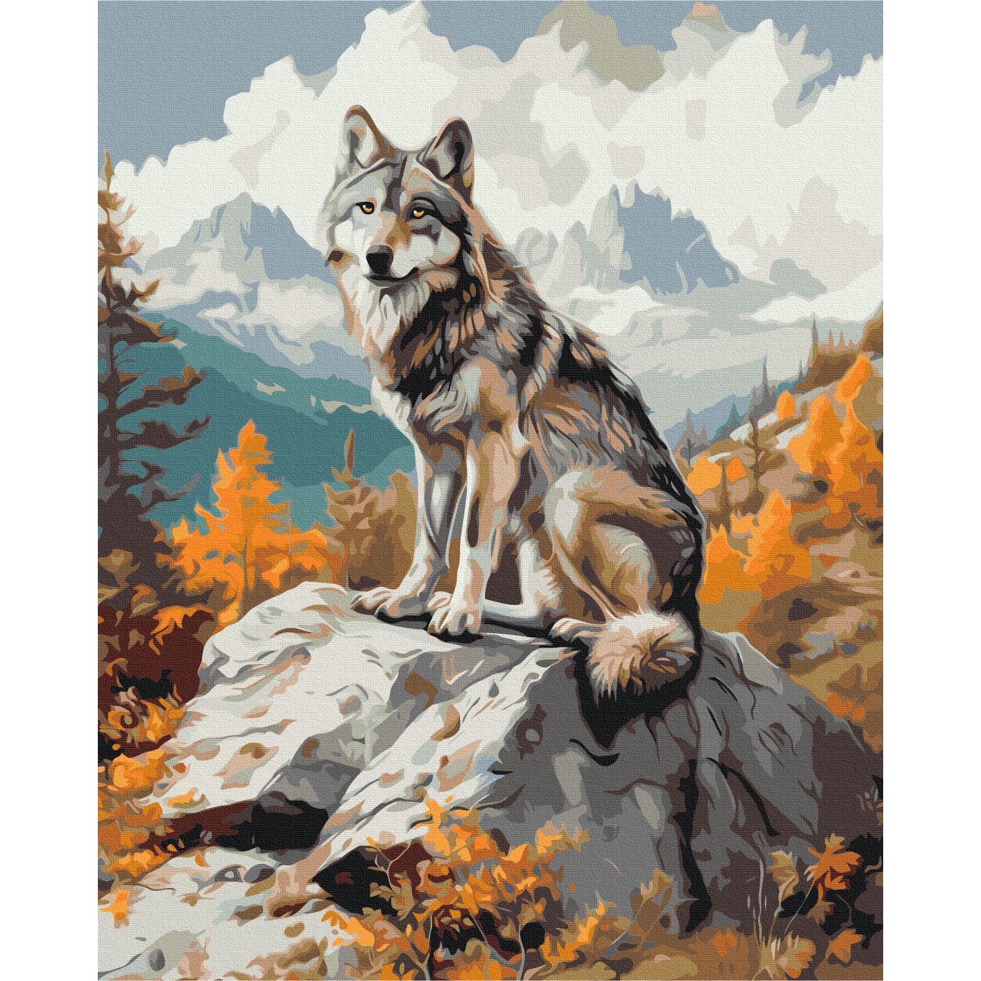 Mountain Wolf Animals Paint by Numbers Kit