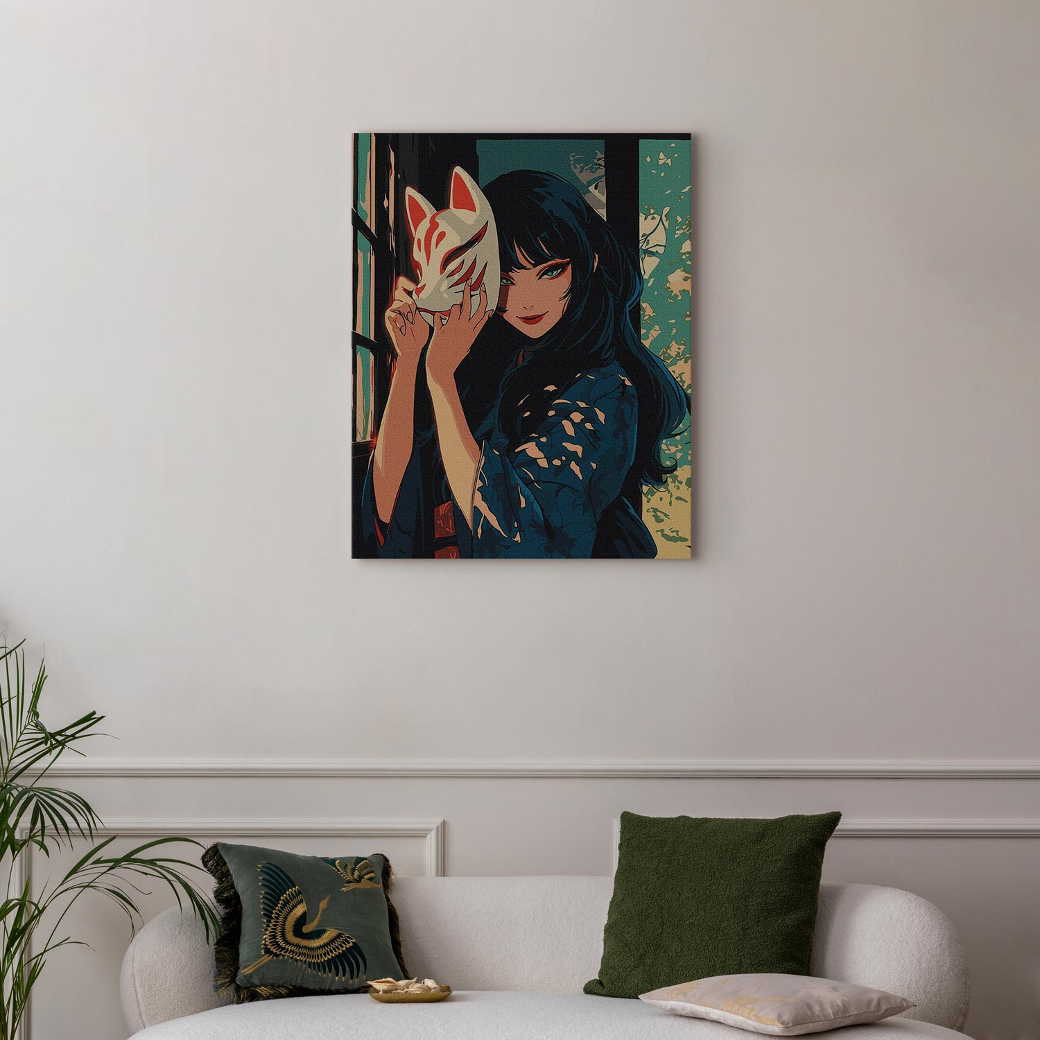 Kitsune Mask Japanese Paint by Numbers Kit