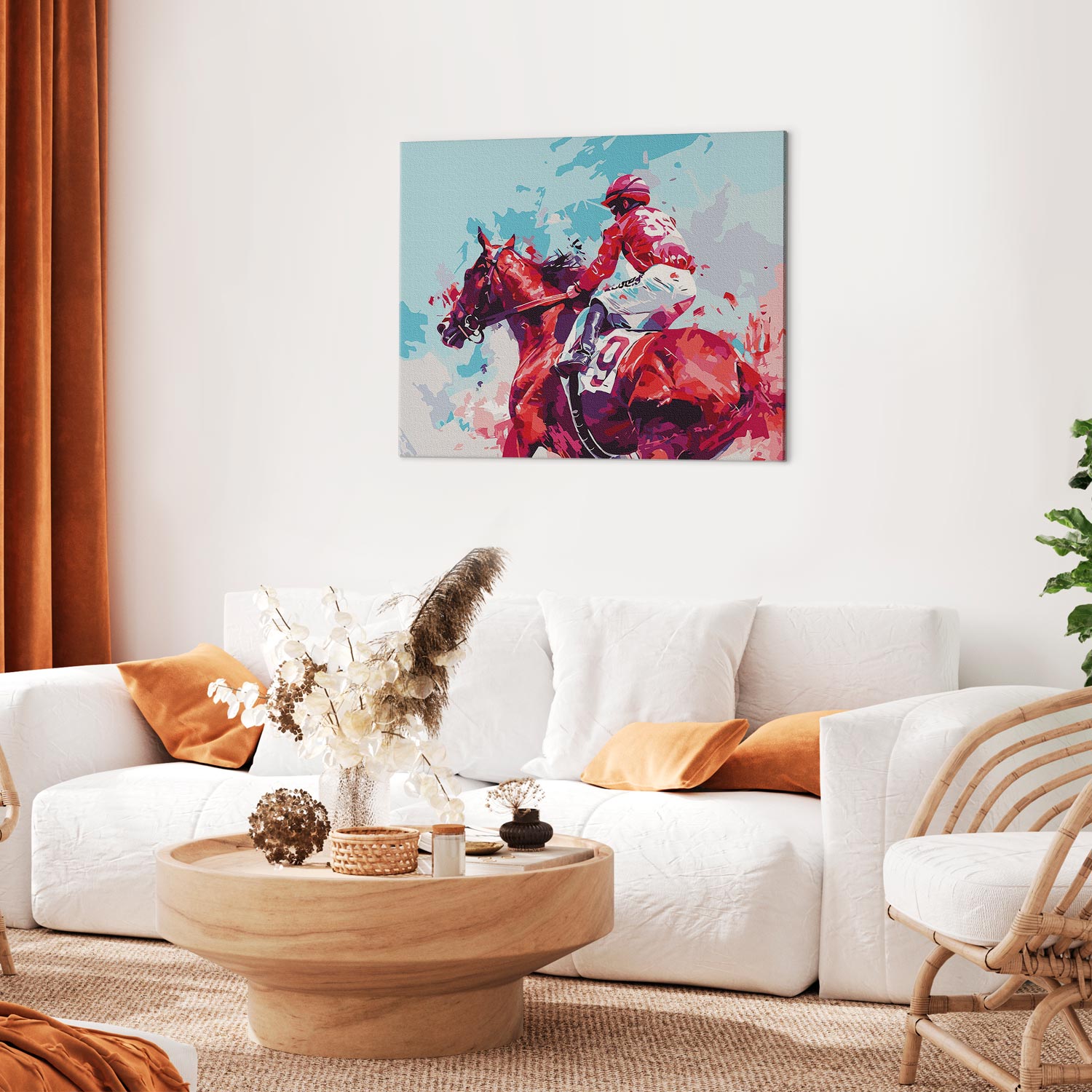 Horse Racing People Paint by Numbers Kit