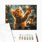 Christmas Kitten Animals Paint by Numbers Kit