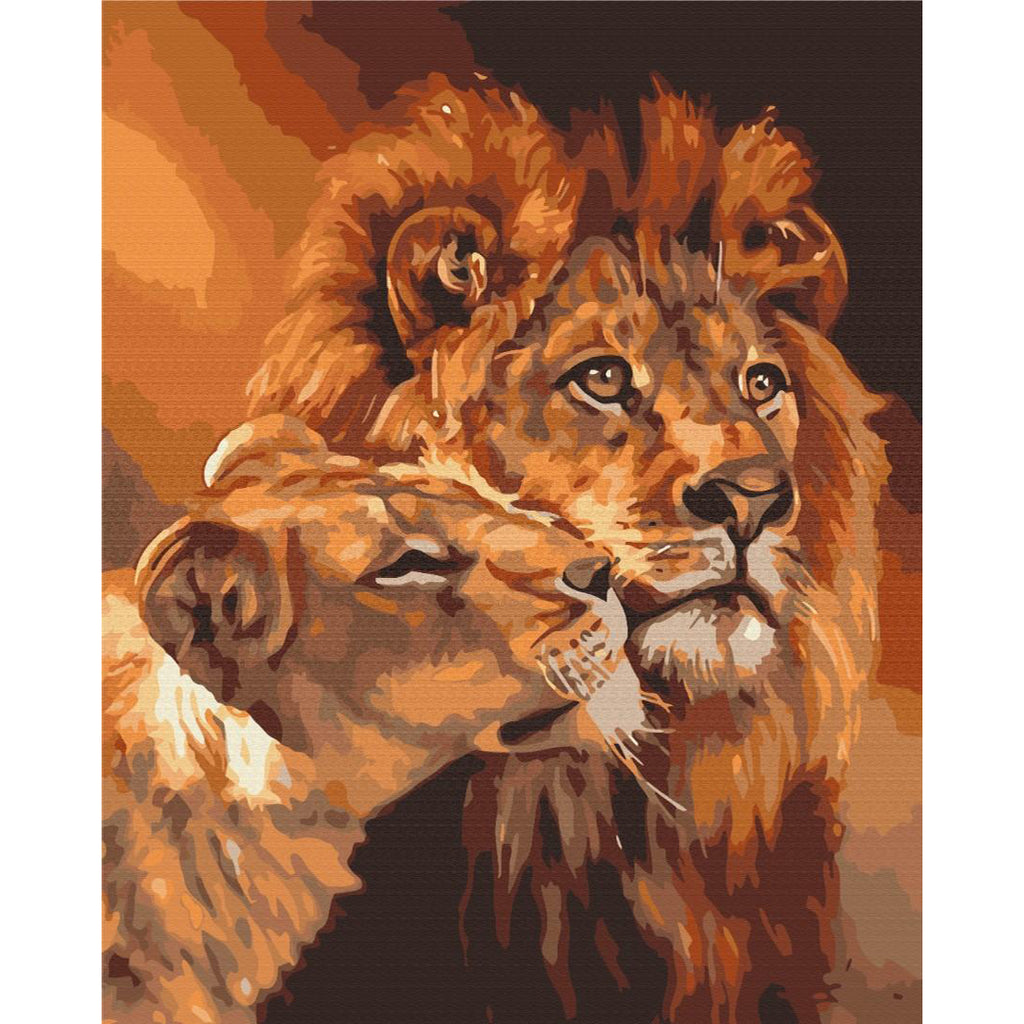 Lion Love Animal Paint by Numbers