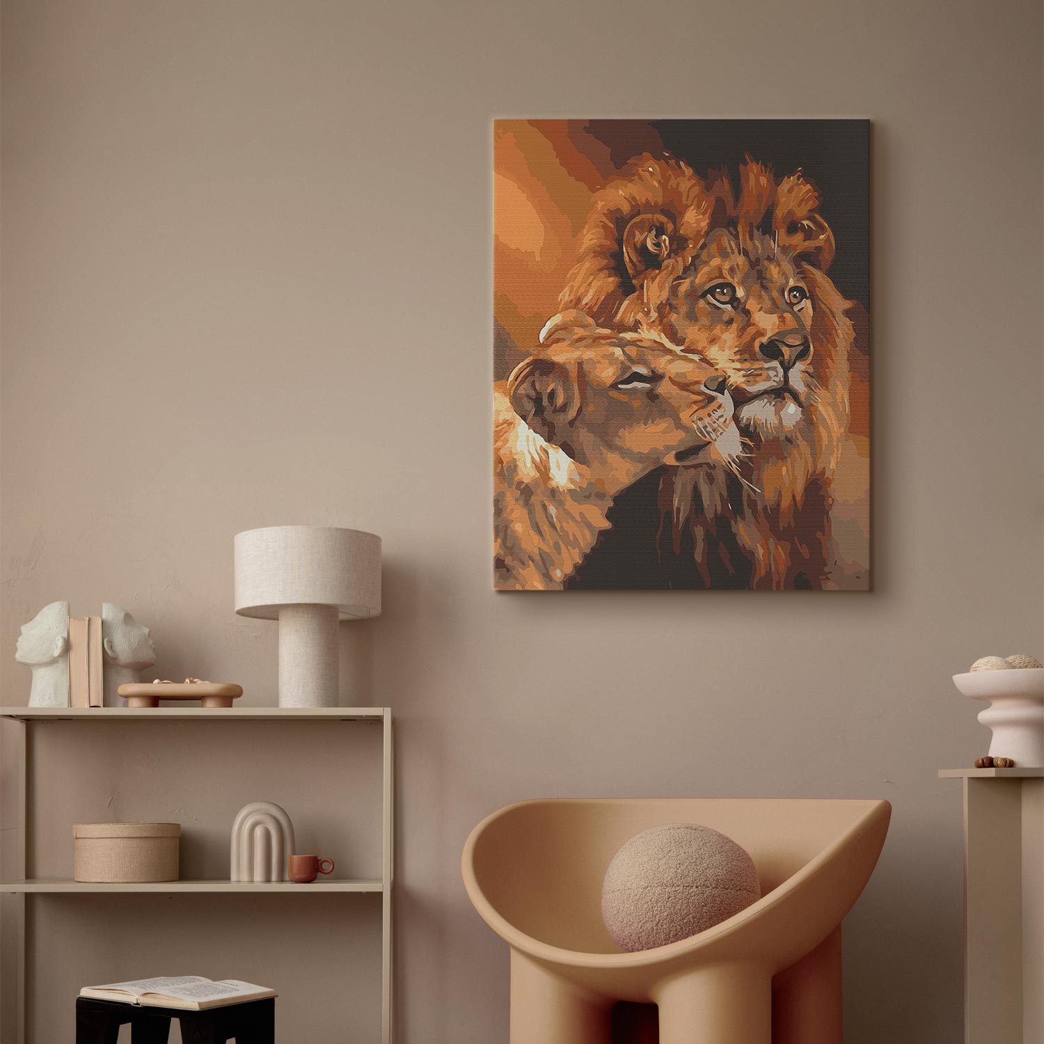 Lion Love Animal Paint by Numbers