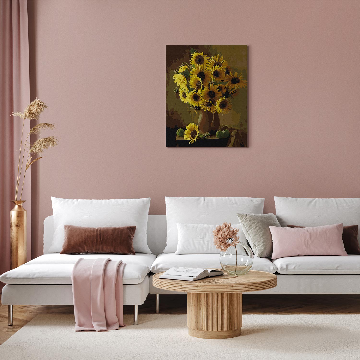 Sunflower Vase Floral Paint by Numbers