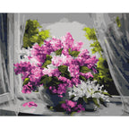 Flowers in the Window Floral Paint by Numbers Kit